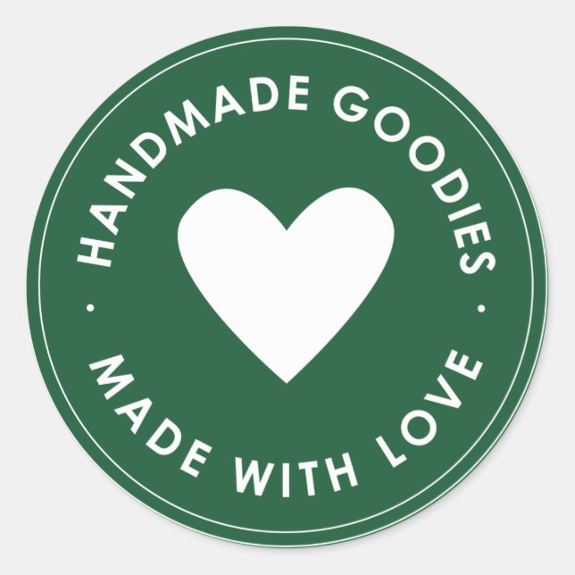 Green Blue Handmade Goodies Aufkleber (Vorderseite)