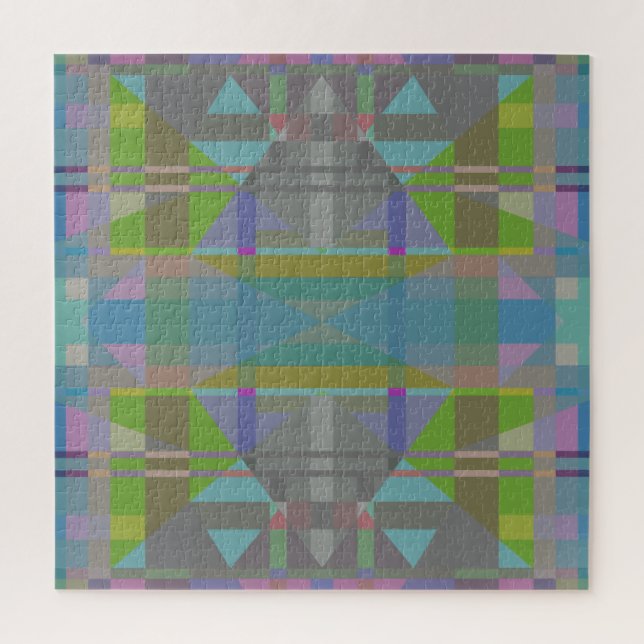 Green Blue Lila Geometric (Vertikal)