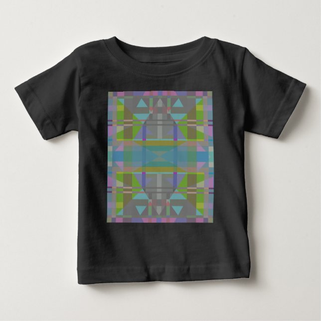 Green Blue Lila Geometric Baby T-shirt (Vorderseite)