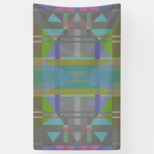 Green Blue Lila Geometric Banner
