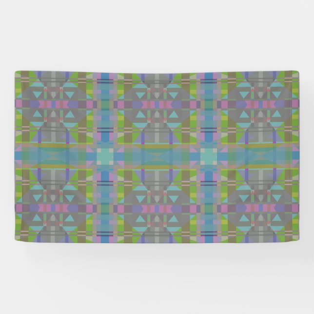 Green Blue Lila Geometric Banner (Horizontal)