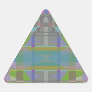 Green Blue Lila Geometric Dreieckiger Aufkleber