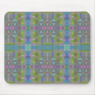 Green Blue Lila Geometric Mousepad