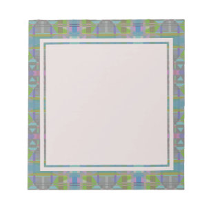 Green Blue Lila Geometric Notepad Notizblock