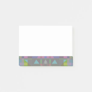 Green Blue Lila Geometric Post-it Klebezettel