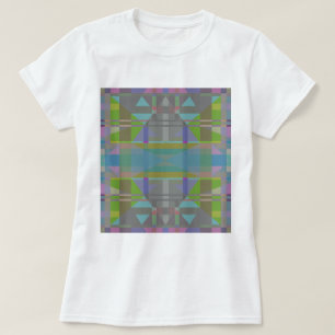 Green Blue Lila Geometric T-Shirt