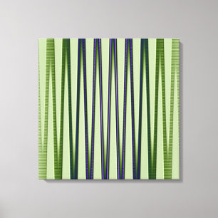 Green Blue Lila Modernes Abstraktes Wellenmuster Leinwanddruck