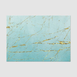 Green Blue mit Gold Seidenpapier