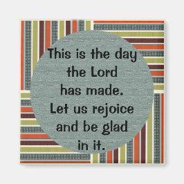 Green Blue Orange Stripe Bibel Verse Magnet