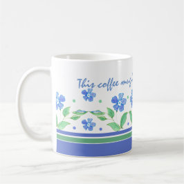 Green Blue Periwinkle Blumenstrauß personalisieren Tasse