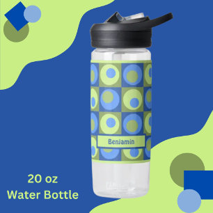 Green Blue Personalisiert Dot Square Theme Trinkflasche