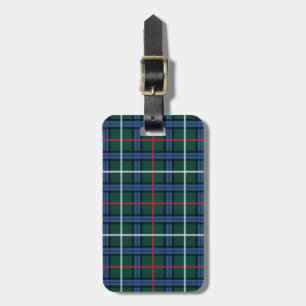 Green Blue Tartan Gepäckanhänger