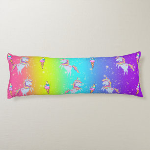 Green & Blue Unicoron Rainbow Body Kissen