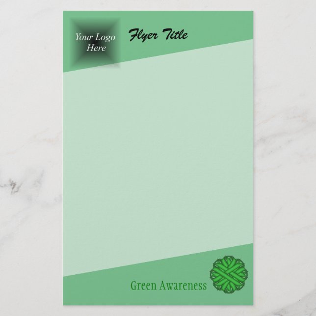 Green Blume Ribbon von Kenneth Yoncich Flyer (Vorne)