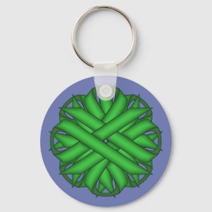 Green Blume Ribbon von Kenneth Yoncich Schlüsselanhänger