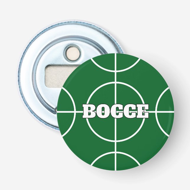 Green Bocce Ball Flaschenöffner Kühlschrankmagnet (Vorderseite)