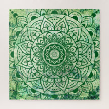 Green Bohemian Ethnic Stylish Mandala 