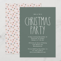 Green Boho Polka Dot Christmas Party