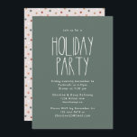 Green Boho Polka Dot Christmas Party Einladung<br><div class="desc">Diese grüne Polka dot weihnachtliche Party Einladung ist perfekt für Ihren modernen böhmischen Landgasthof-inspiriert Urlaub Gruß. Der klassische rustikale, aber zarte Schriftart verleiht ihm einen erdigen Vintagen Look und behalte ihn niedlich und einfach. Die Polka-Punkte kommen in Erdtönen wie Rot, Salbei, Rosa, Rosa, Terrakotta, Rost und Bräune. Das Design ist...</div>