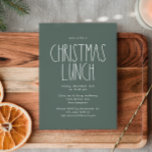 Green Boho Polka Dot Weihnachtsessen Einladung<br><div class="desc">Diese grüne Polka dot weihnachtliche Einladung ist perfekt für Ihren modernen böhmischen Landgasthof-inspiriert Urlaubsgruß. Der klassische rustikale, aber zarte Schriftart verleiht ihm einen erdigen Vintagen Look und behalte ihn niedlich und einfach. Die Polka-Punkte kommen in Erdtönen wie Rot, Salbei, Rosa, Rosa, Terrakotta, Rost und Bräune. Das Design ist ausgezeichnet für...</div>