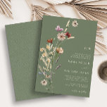 Green Boho Wildblumen Hochzeit Einladung<br><div class="desc">Sage Boho Wildblumen Hochzeit Einladung. Dieses stilvolle und elegante mit Monogramm Hochzeitsangebot besticht durch herrliche,  handbemalte Wildblumen in Aquarelltönen,  die als hübsches Bouquet für den Frühling,  den Sommer oder Hochzeiten im Herbst eingerichtet sind. Finden Sie passende Artikel in der Sage Green Black Boho Wildblume Wedding Collection.</div>