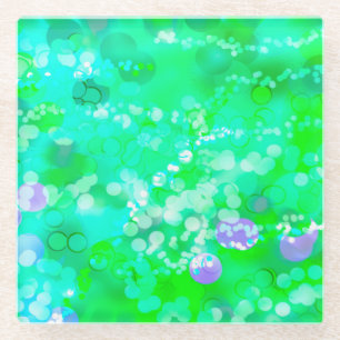 Green Bokeh 92015 Glasuntersetzer