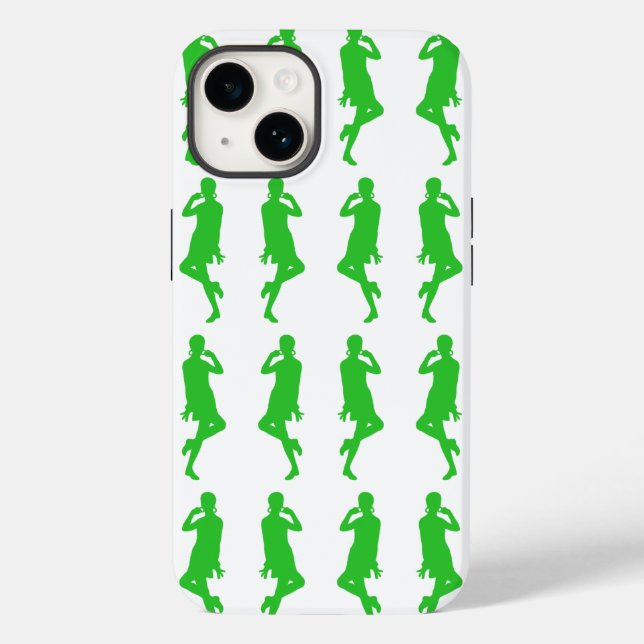 Green Bold Mod GoGo Girls Case-Mate iPhone Hülle (Rückseite)