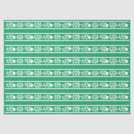 Green Bone Inlay Floral Border Decoupage Paper Seidenpapier