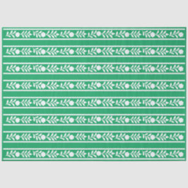 Green Bone Inlay Floral Border Decoupage Paper Seidenpapier