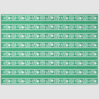 Green Bone Inlay Floral Border Decoupage Paper Seidenpapier