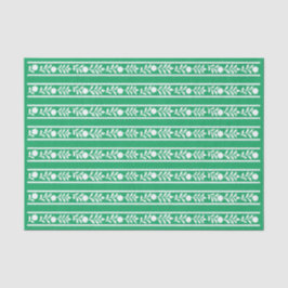 Green Bone Inlay Floral Border Decoupage Paper Seidenpapier