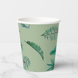 Green Botanical Baby Shower Cups Pappbecher
