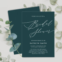 Green Botanical Elegant Script-Brautparty