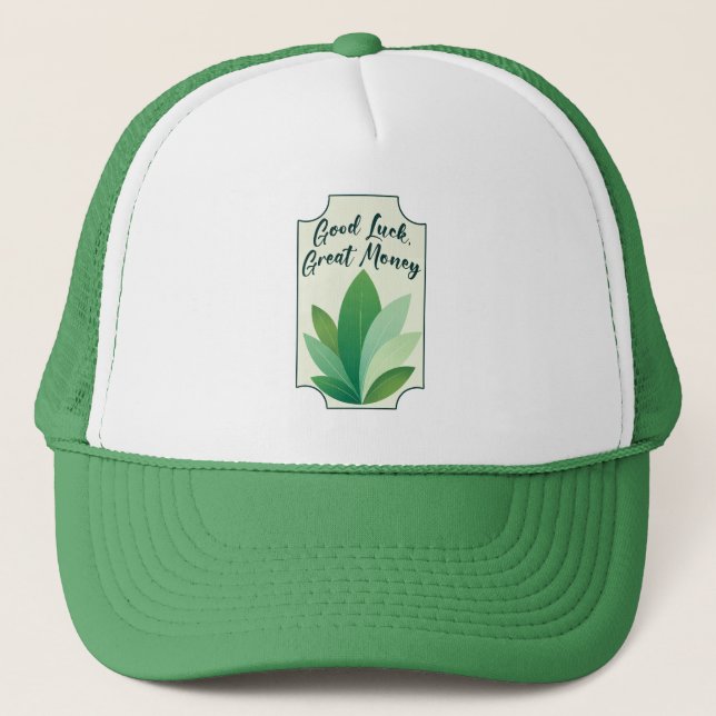 Green Botanical St Patrick’s Day Shirt – boné Truckerkappe (Vorderseite)