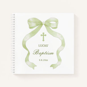 Green Bow BaptisGästebuch Notizbuch