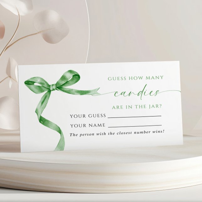 Green Bow Combien de bonbons de douche Carte de je (Créateur téléchargé)