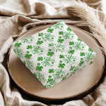 Green Bow Four Leaf Clover St. Patrick's Day Seidenpapier<br><div class="desc">Elevate your St. Patrick's Day celebrations with this elegant Green Bow Four Leaf Clover St. Patrick's Day Tissue Paper. Featuring green watercolor four leaf clovers and green and white striped bows on a white background, this chic design is perfect for adding a touch of seasonal sparkle to baby showers, bridal...</div>
