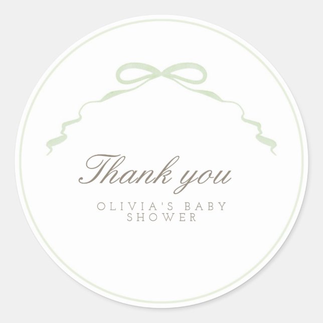 Green Bow Sticker (Vorderseite)