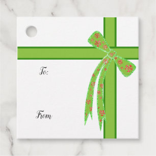 Green Bow, Weihnachtsnachtsnamen Geschenkanhänger