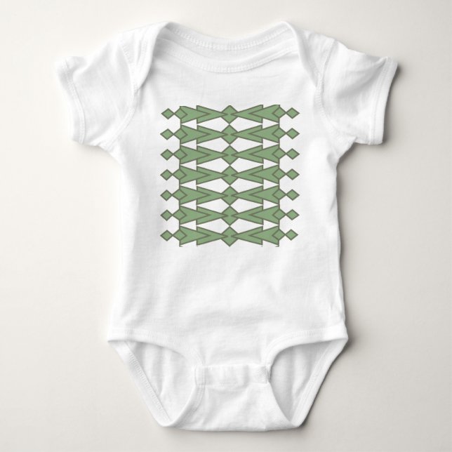 Green Bowties Baby Bodysuit Strampler (Vorderseite)