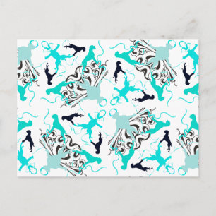 Green Boxerdogs Postkarte