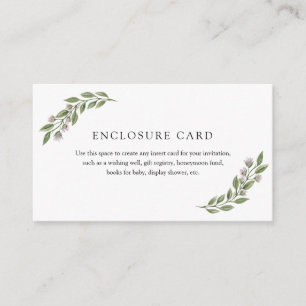 Green Branch and Lavender Enclosure Card Begleitkarte