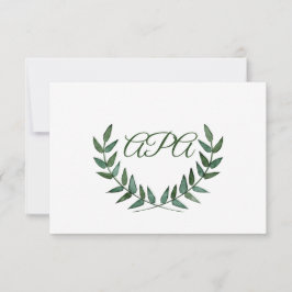 Green Branches Response Card RSVP Karte