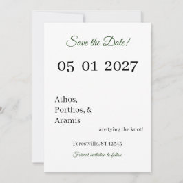 Green Branches Save the Date