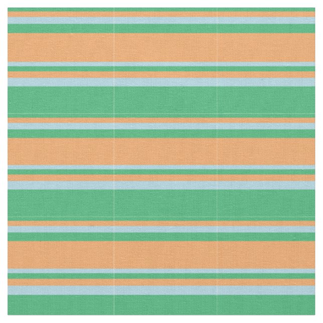 Green, Braun und hellblaues Muster Stoff (Nahaufnahme)