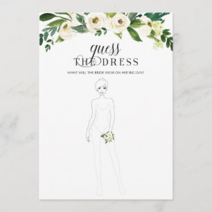 Green Brautparty Raten Sie das Dress Game Einladung