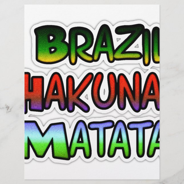 Green Brazil Hakuna Matata Geschenke (Vorderseite)