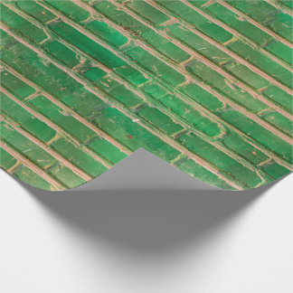 Green Brick Wall Geschenkpapier