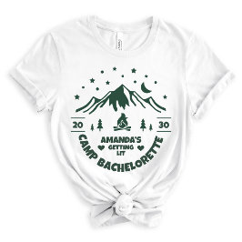 Green Bridesmaid Camping Junggeselinnen-Abschied Tri-Blend Shirt