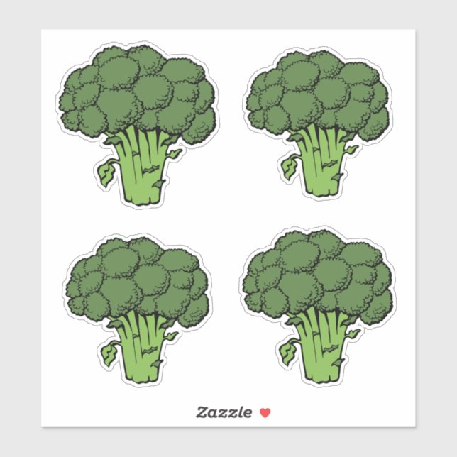 Green Broccoli Aufkleber (Blatt)